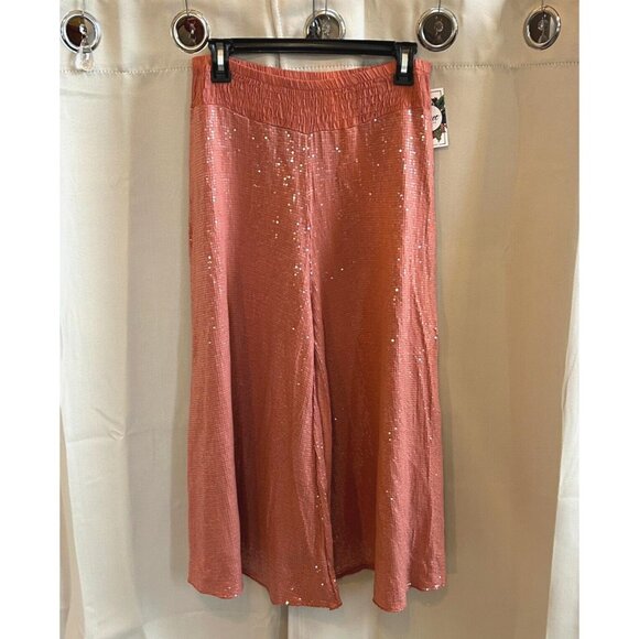 SIRoco Mojacar Womens Culotte Pants Small 26 Sequins Festival Y2K Wide Leg 17563 - Picture 1 of 13